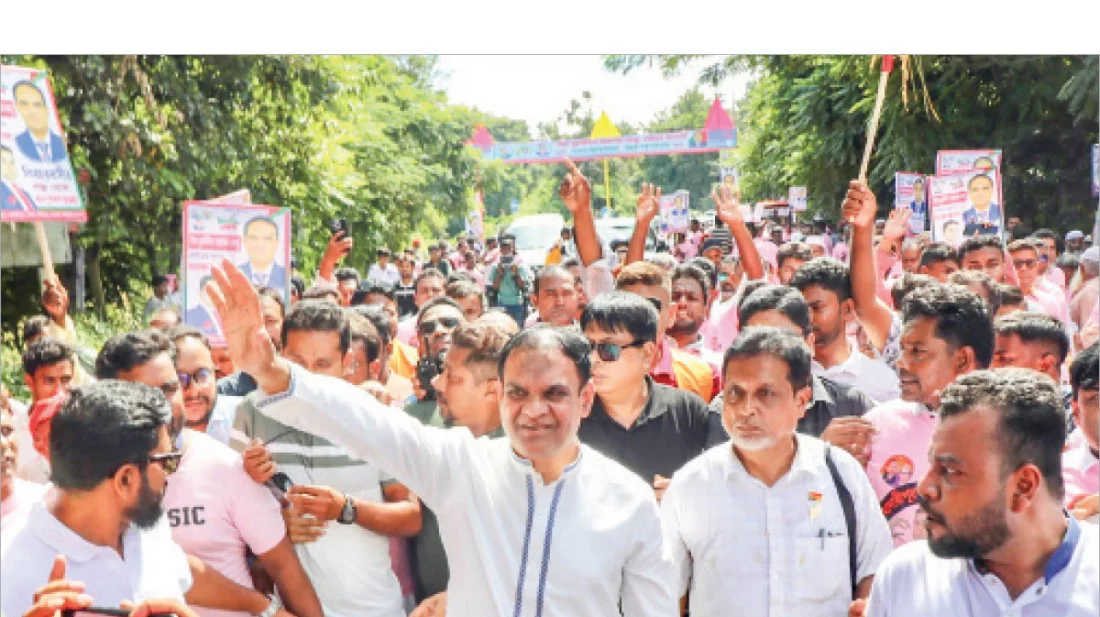 মিয়া নুরুদ্দিন অপুর জনসংযোগে জনস্রোত